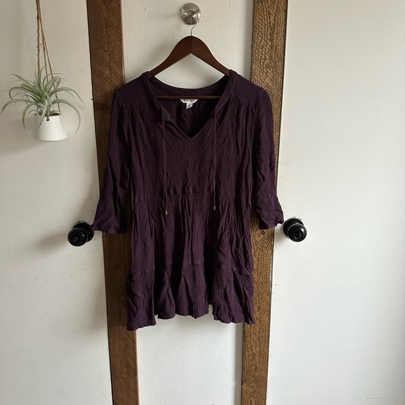 Market & Spruce XXL Petite Women’s Cassi Ruffle Neck Shift Dress with pockets - Picture 14 of 14